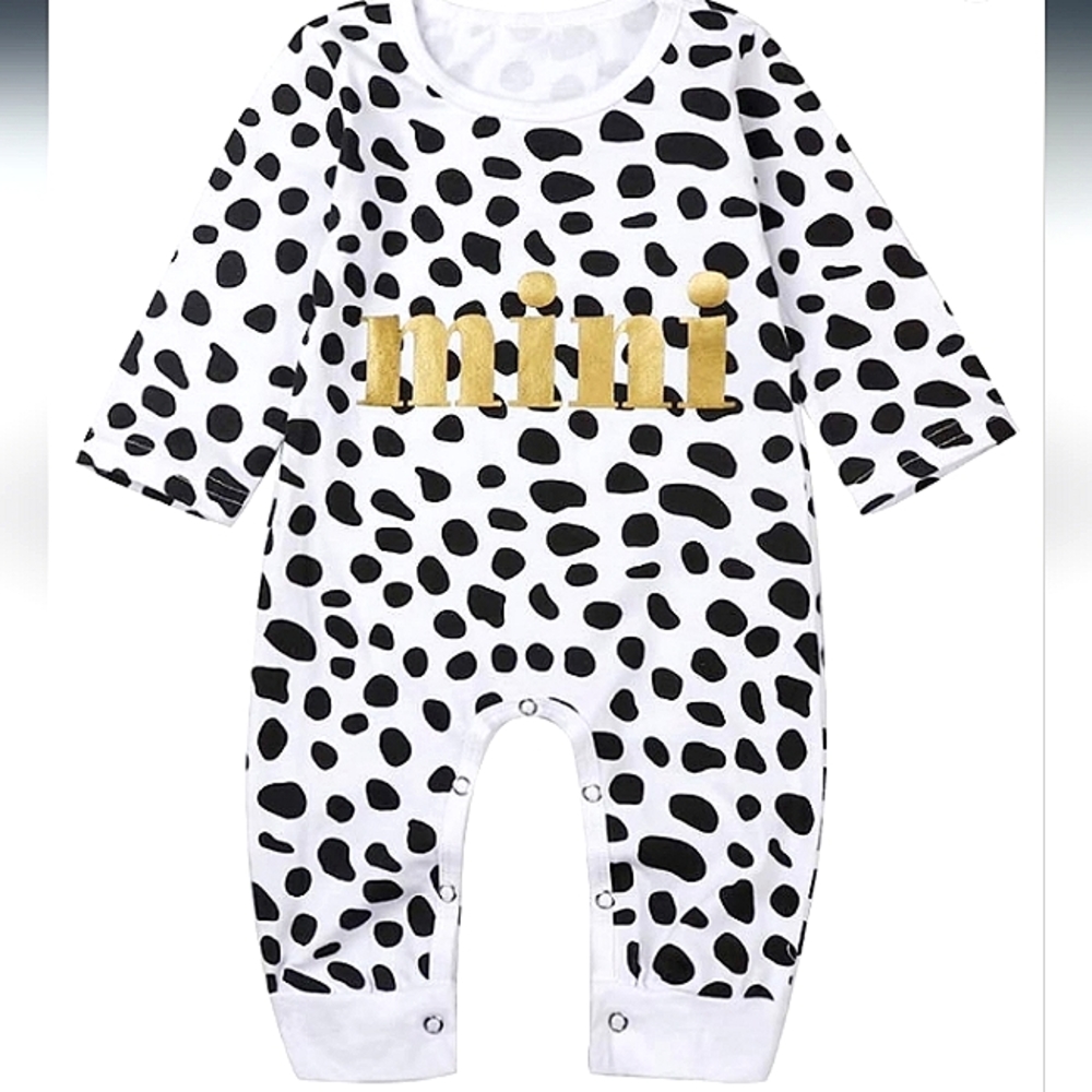 ☆NWT☆Sweet Toddler Girl Long Sleeve Lightweight "MINI" Me Romper Jumper☆